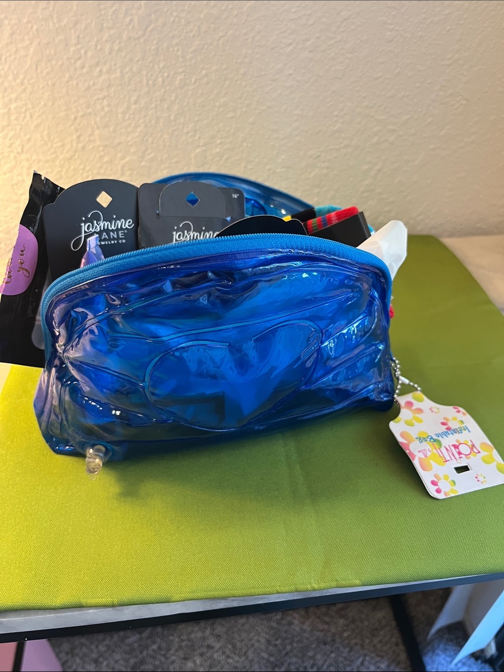 Women’s NWT! Blue Makeup Bag! Filled!